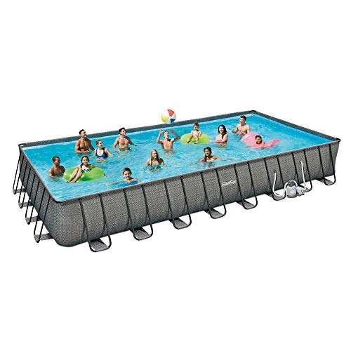 Summer Waves 32ft x 16ft x 52in Above Ground Outdoor Swimming Pool