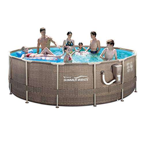 ​Summer Waves 14ft x 48in Above Ground Frame Outdoor Swimming Pool