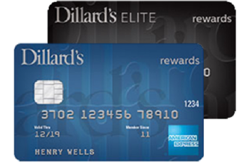 Dillards department store credit cards